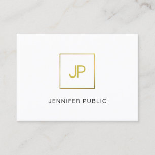 Professionelles modernes goldenes Monogramm kreati Visitenkarte