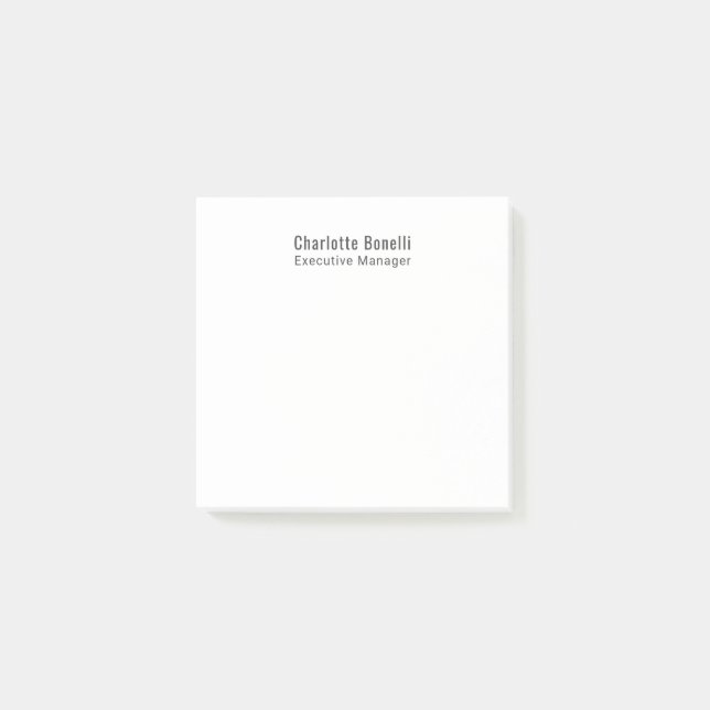 Professionelles modernes minimalistisches Design  Post-it Klebezettel (Vorderseite)