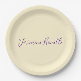 Professionelles modernes minimalistisches Pastell- Pappteller