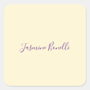 Professionelles modernes minimalistisches Pastell- Quadratischer Aufkleber