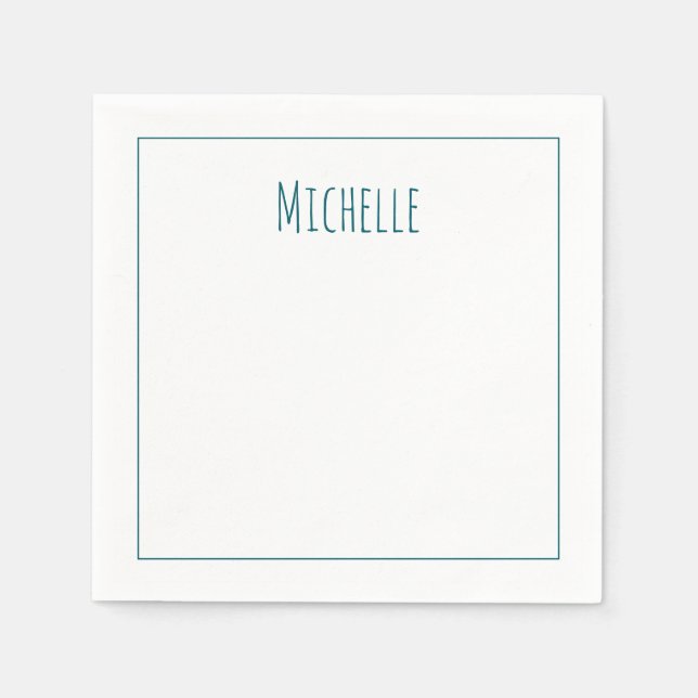 Professionelles modernes minimalistisches schlicht serviette (Vorderseite)