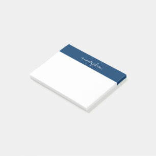 Professionelles modernes Navy-Blau-Monogramm Volls Post-it Klebezettel
