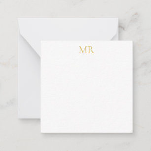 Professionelles Monogramm Minimalistisch Einfacher Mitteilungskarte