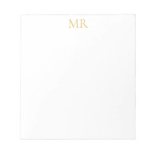 Professionelles Monogramm Minimalistisch Einfacher Notizblock