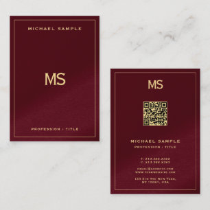 Professionelles Monogramm QR-Code-Signatur UV-Matt Visitenkarte