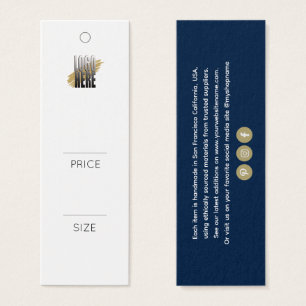 Professionelles Navy Blau Kleidung Logo Preisschil