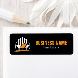 Professionelles Orange Weiß Immobilien-Logo