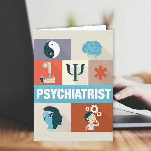 Professionelles Psychiater-Iconic-Design Karte