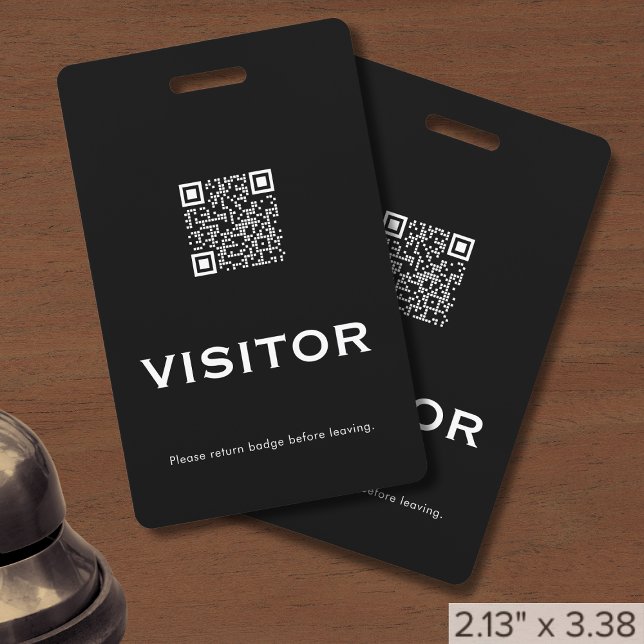 Professionelles QR-Code-Besucherabzeichen Ausweis (Von Creator hochgeladen)