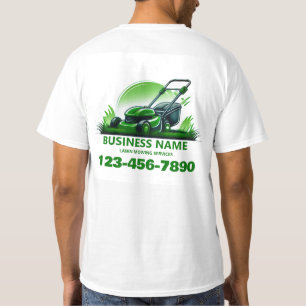 Professionelles Rasenmähen Landschaftsbau Benutzer T-Shirt