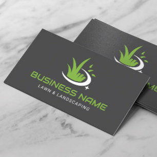 Professionelles Rasenpflege-Logo Einfache Landscha Visitenkarte