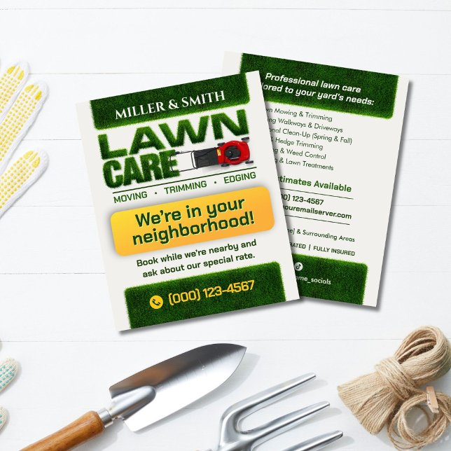 Professionelles Rasenpflege-Service-Flyer Flyer (Von Creator hochgeladen)