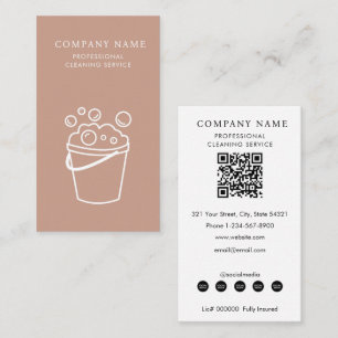 Professionelles Reinigungsdienst-Logo Modern Boho Visitenkarte
