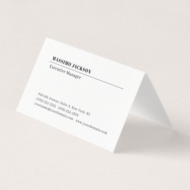 Professionelles, schlichtes, minimalistisches, mod visitenkarten (Vorderseite)