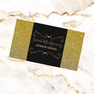 Professionelles Schwarz-Gold Grafikdesign Visitenkarte