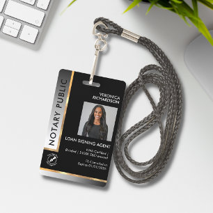 Professionelles Schwarz-Weiß-Foto-Notar mit Farbve Ausweis