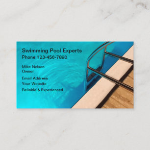 Professionelles Schwimmbad-Design Visitenkarte