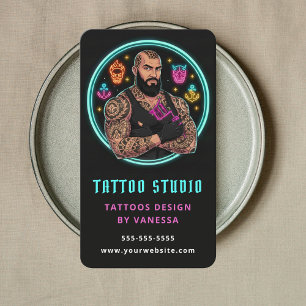Professionelles Tattoo-Studio des Tätowierkünstler Visitenkarte