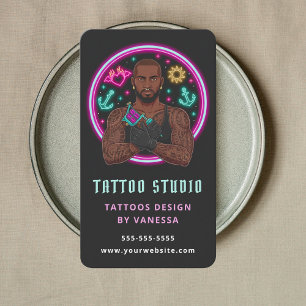 Professionelles Tattoo-Studio Tattoo-Künstler-QR-C Visitenkarte