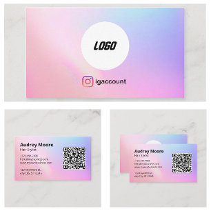 Professionelles Trend-Friseur-Logo QR-Code Visitenkarte