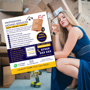 Professionelles Umzugsunternehmen Flyer Vorlage