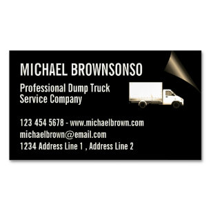 Professionelles Unternehmen für Schutt-LKW-Service Magnetische Visitenkarte