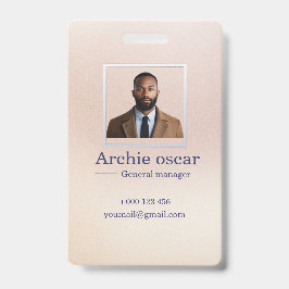 Professionelles Unternehmensleiter-Foto Geschäft Ausweis