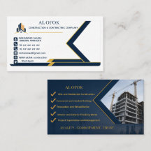 professionelles Visitenkartendesign für das Baugew