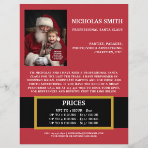 Professionelles Weihnachtsmann-Förderfoto Flyer