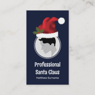 Professionelles Weihnachtsmann-Foto-Template mit W Visitenkarte