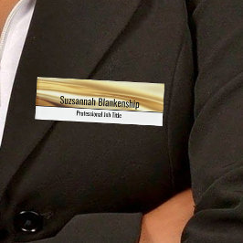 Professionelles Weiß & Luxuriöses Goldband Benutze Namenschild
