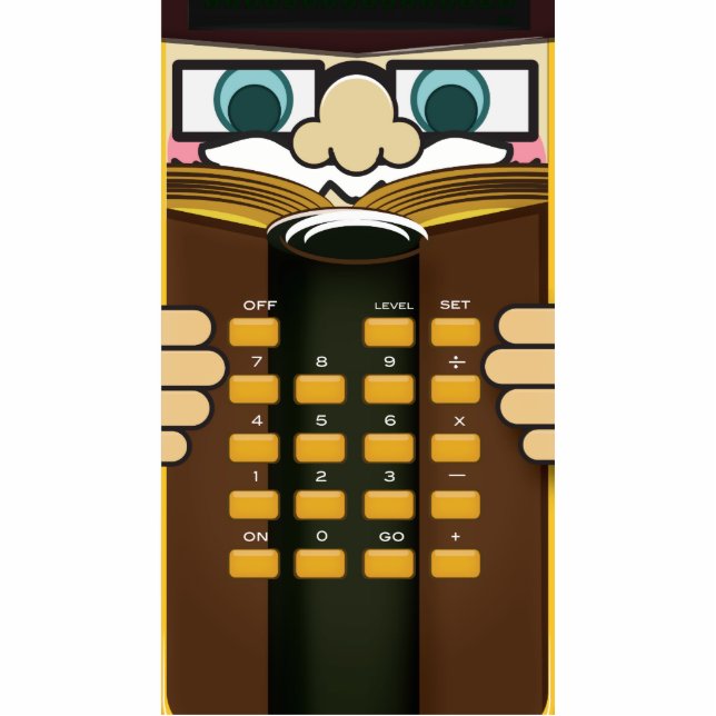 Professor Calculator Freistehende Fotoskulptur (Vorne)