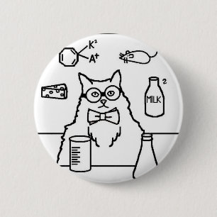 Professor Cat Button