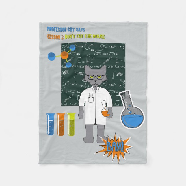 Professor Cat Fleece Blanket (Vorderseite)