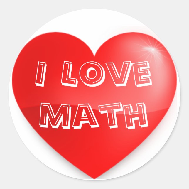 Professor Christy's I-Liebe Mathematik Sticker (Vorderseite)