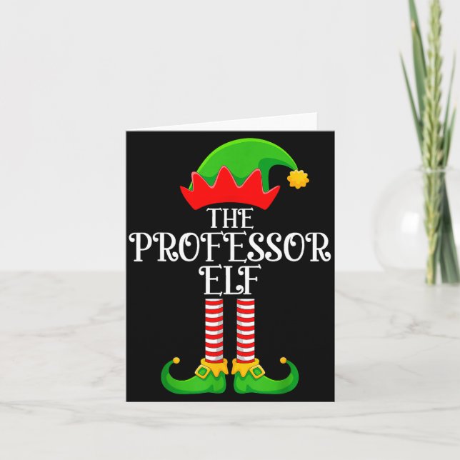 Professor Elf Christmas Family Matching Funny Love Karte (Vorderseite)