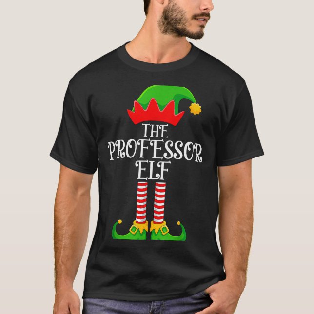 Professor Elf Christmas Family Matching Funny Love T-Shirt (Vorderseite)