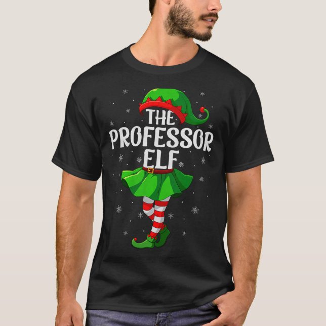 Professor Elf Christmas Girls Women Elf Squad Xmas T-Shirt (Vorderseite)