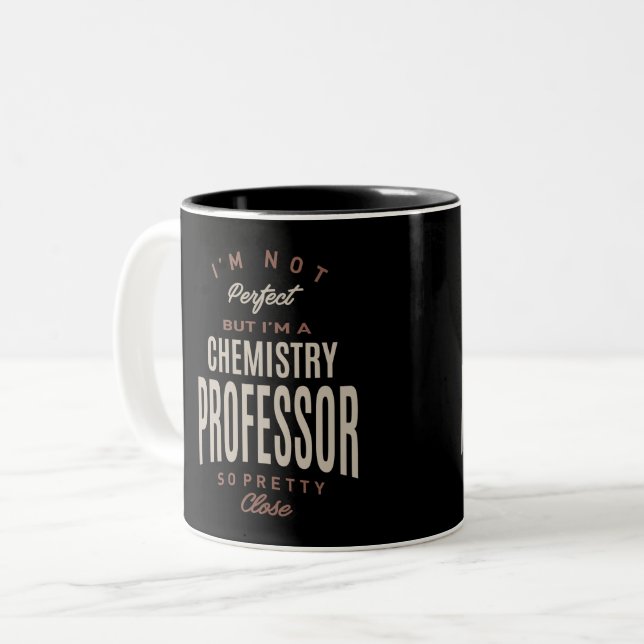 Professor für Chemie Zweifarbige Tasse (Vorderseite Links)