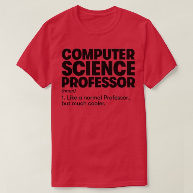 Professor für Informatik T-Shirt (Design vorne)