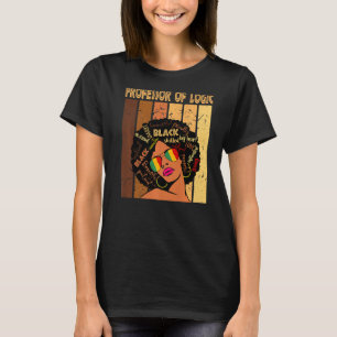 Professor für Logik Afro American Black T-Shirt
