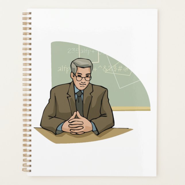 Professor Gelehrter männlicher Erzieher Lehrer Planer (Vorderseite)