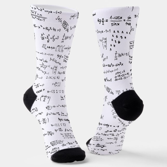 Professor Lehrer Mathematische Formel Gleichungen Socken (Gewinkelt)