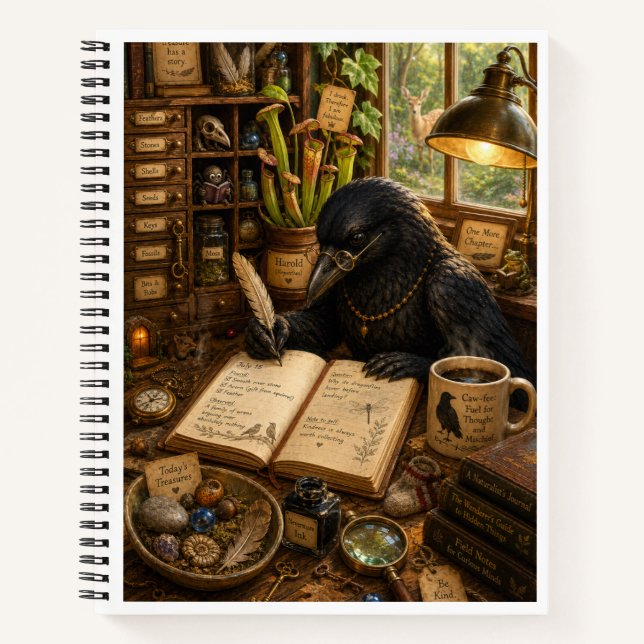 Professor Nevermore's Journal of Curious Things Notizbuch (Vorderseite)