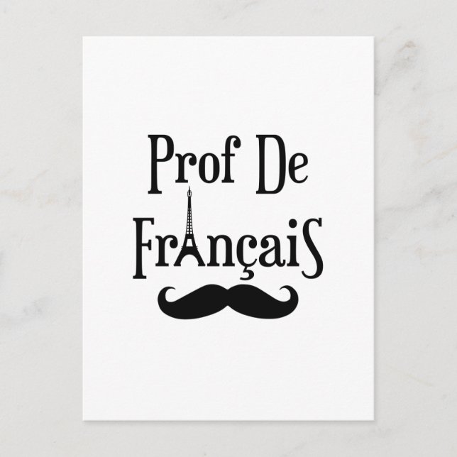 Professor Prof. de Francais, Französischer Lehrer Postkarte (Vorderseite)