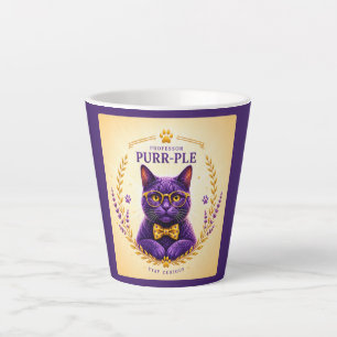 Professor Purr-Ple™ Latte-Tasse – Bleib neugierig Milchtasse