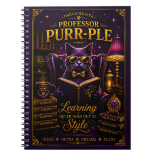 Professor Purr-Ple™ Spiralblock Notizblock