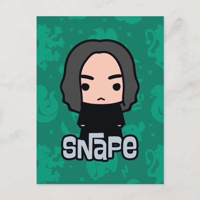 Professor Snape Cartoon Art Postkarte (Vorderseite)