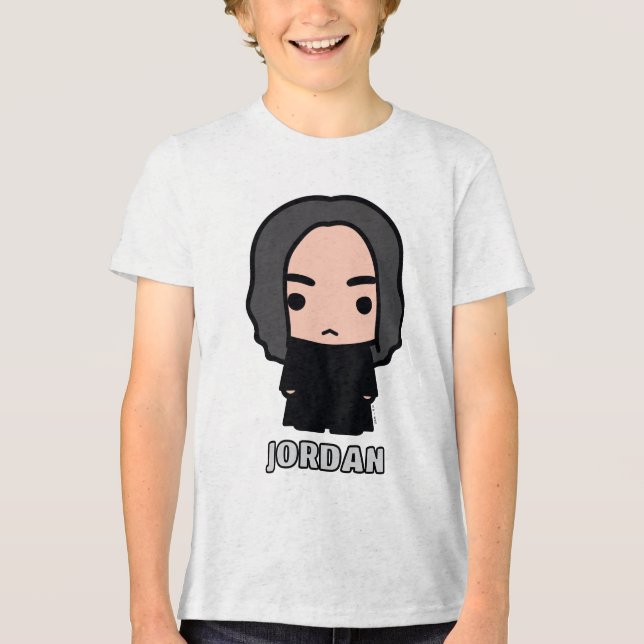 Professor Snape Cartoon Character Art Tri-Blend Shirt (Vorderseite)
