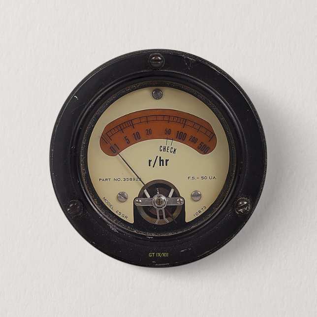 Professor Temples Raytheometer-Anstecknadel Button (Vorderseite)